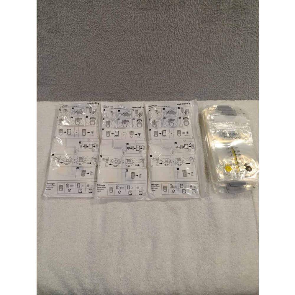 3 pkgs Medela Baby Breast Milk Storage Bags Sealable 25 bags per pkg New